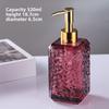 Luxury glass hand soap dispenser - press-type cosmetic refillable bottle for facial cleanser, shower gel, and other liquids