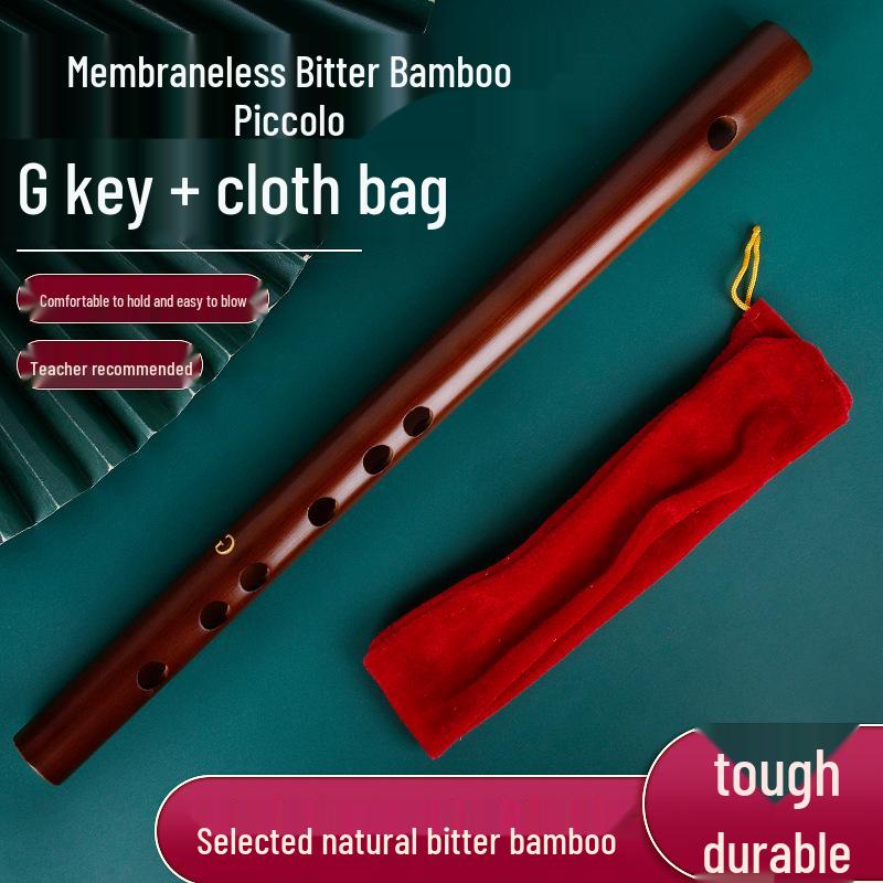 Piccolo Bambusflöte für Anfänger - Mini Antiker Stil Kinderinstrument