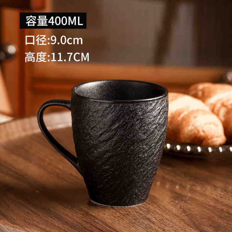 European Marble Pattern Ceramic Coffee Mug and Saucer Black and White Latte Cup Exquisite Afternoon Tea Flower Tea Cup Milk Mug 301-400ml