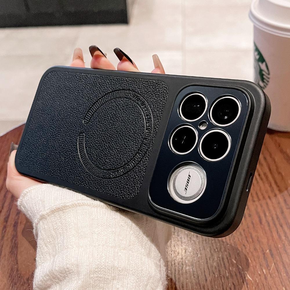 

Секунды меняются на 17Pro Max Роскошный магнитный чехол из кожи личи для Xiaomi POCO F8 Pro F8 Ultra Большая стеклянная защита камеры POCO F8 Ultra