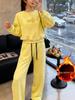 Korean Style Autumn/Winter 2025 Casual Hoodie & Wide-Leg Pants Set for Women