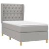 Maison Exclusive - Bettlattenrost mit Matratze Hellgrau 80x200 cm Stoff