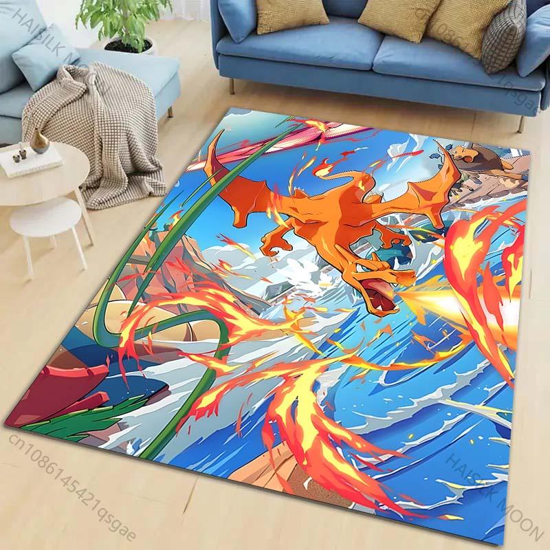 Klasyczny P-P0kém0n Charizard Wzór Dywan Salon Sypialnia Sofa Duża Powierzchnia Dekoracyjne Dywany Dzieci Zabawa Mata Antypoślizgowa Cudowne Prezenty