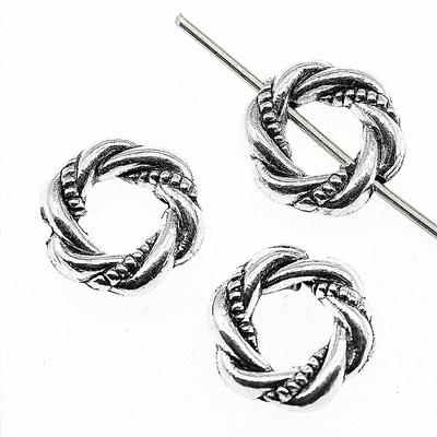 11x11mm Kleine Gat Tussenstukken Kralen Antiek Zilver Kleur Metaal Handwerk Merk: WYISYWG 10 stuks