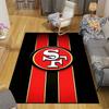 San Francisco 49ers Flanellmuster Quadratischer Teppich, Läufer, Teppich für Wohnzimmer Schlafzimmer Sofa Spielzimmer Dekor, Rutschfeste Fußmatte