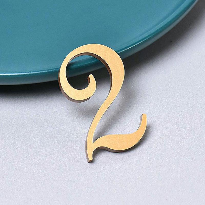 0-9 Acrylic Self Adhesive House Number Sticker Frosted Silver Gold Color Doorplate Home Door Plaque Numbers Sign New