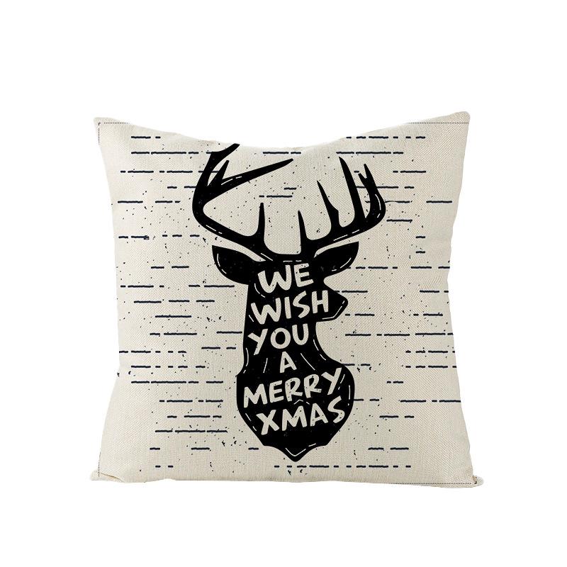 Cartoon Digital Printing Christmas Pillow Cover New Style Square Polyester Pillow Cover Cushion Cover
