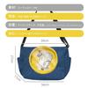 [YUYAKESHI] Cute Corduroy Ita Bag, Shoulder Bag, Perfect for Going Out, Round Transparent Window, Star Accessory Included, Large Capacity, 2-Way Tote
