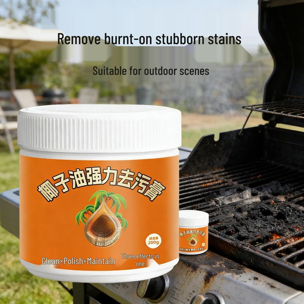 Coconut Oil Stain Remover Paste for Pot Bottom, Descaling Black Carbon & Heavy Oil Stains, Multi-functional Stainless Steel Cleaner
