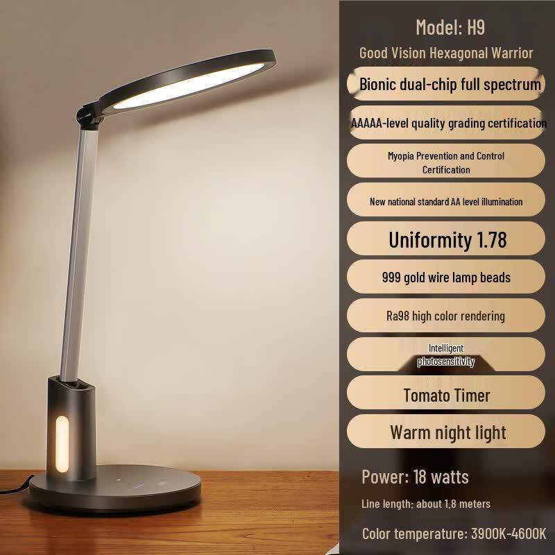 AAAAA-Grade Full Spectrum Eye-Care LED Desk Lamp