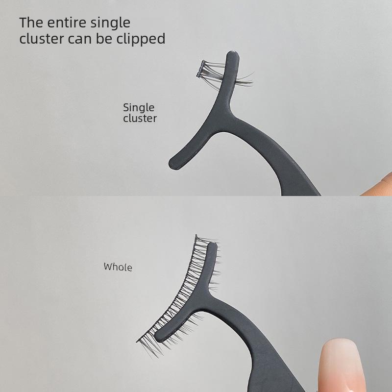 Gebogene schwarze Wimpernpinzette - Perfektes Beauty-Tool zum Anbringen falscher Wimpern, Ideal für Anfänger