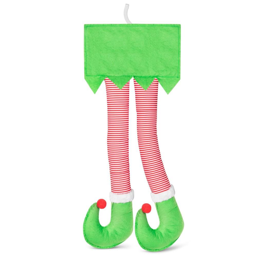 Festive Cross-border Christmas Elf Legs Adorned With Classic Red And Green Stripes
