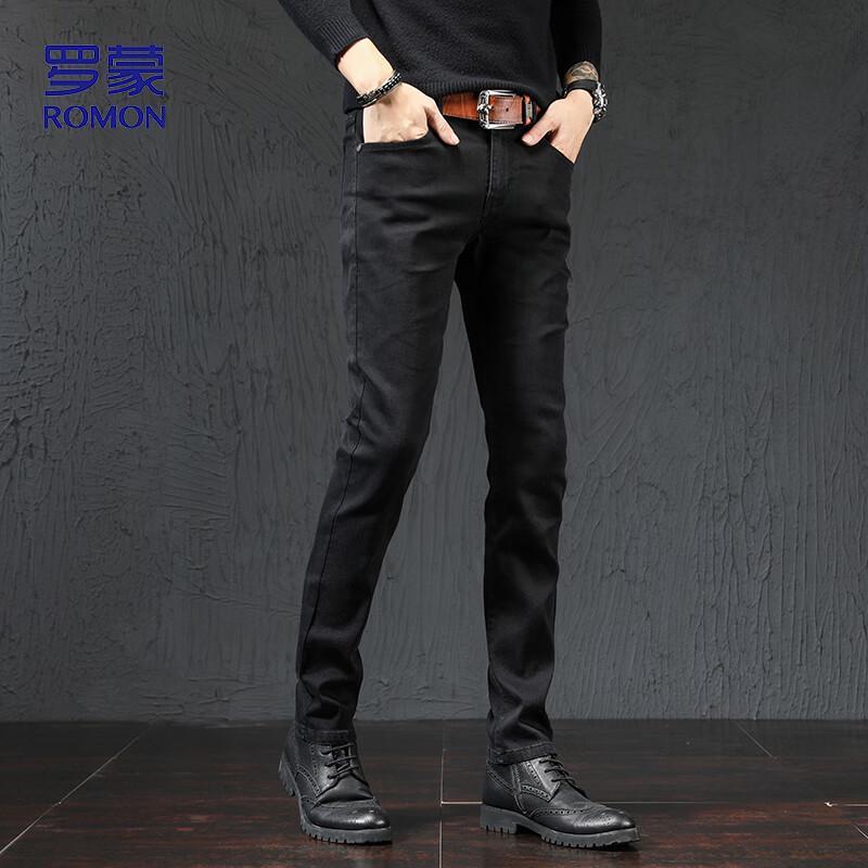 ROMON Men's Slim-fit Business Casual Jeans