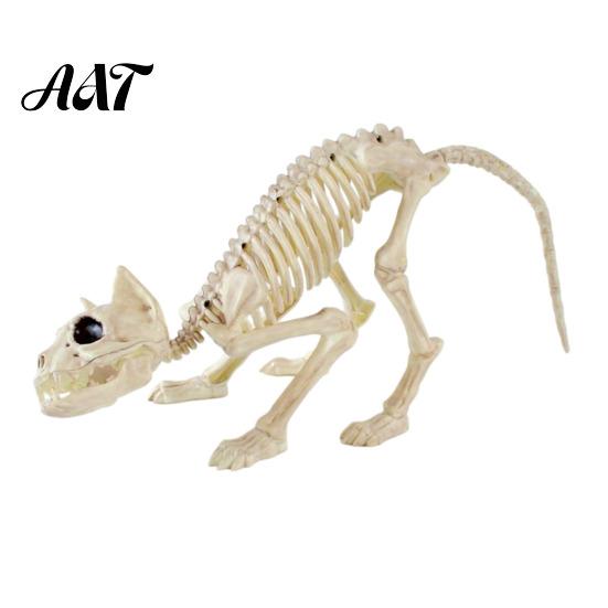 Vivid Scary Skeleton Decor Halloween Animal Skeleton, Realistic Fish Bird Spider Snake Cat Durable Model for Party, Haunted House, Graveyard
