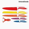Set of 5 Ceramic Coated Knives + Peeler