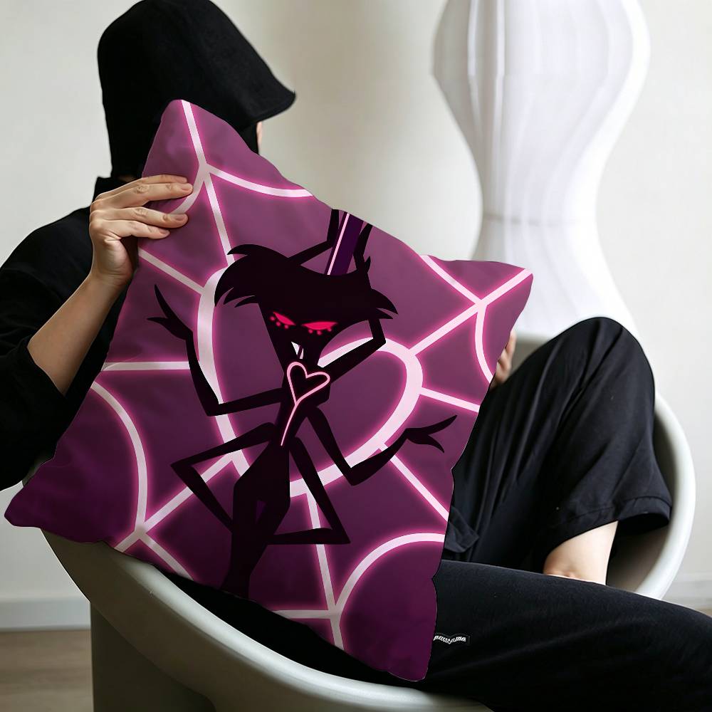 Anime Hhazbin Hhotel Angel Dust Cushion Cover Inches Farmhouse Decor Home Throw Pillow Covers for Couch Decorations