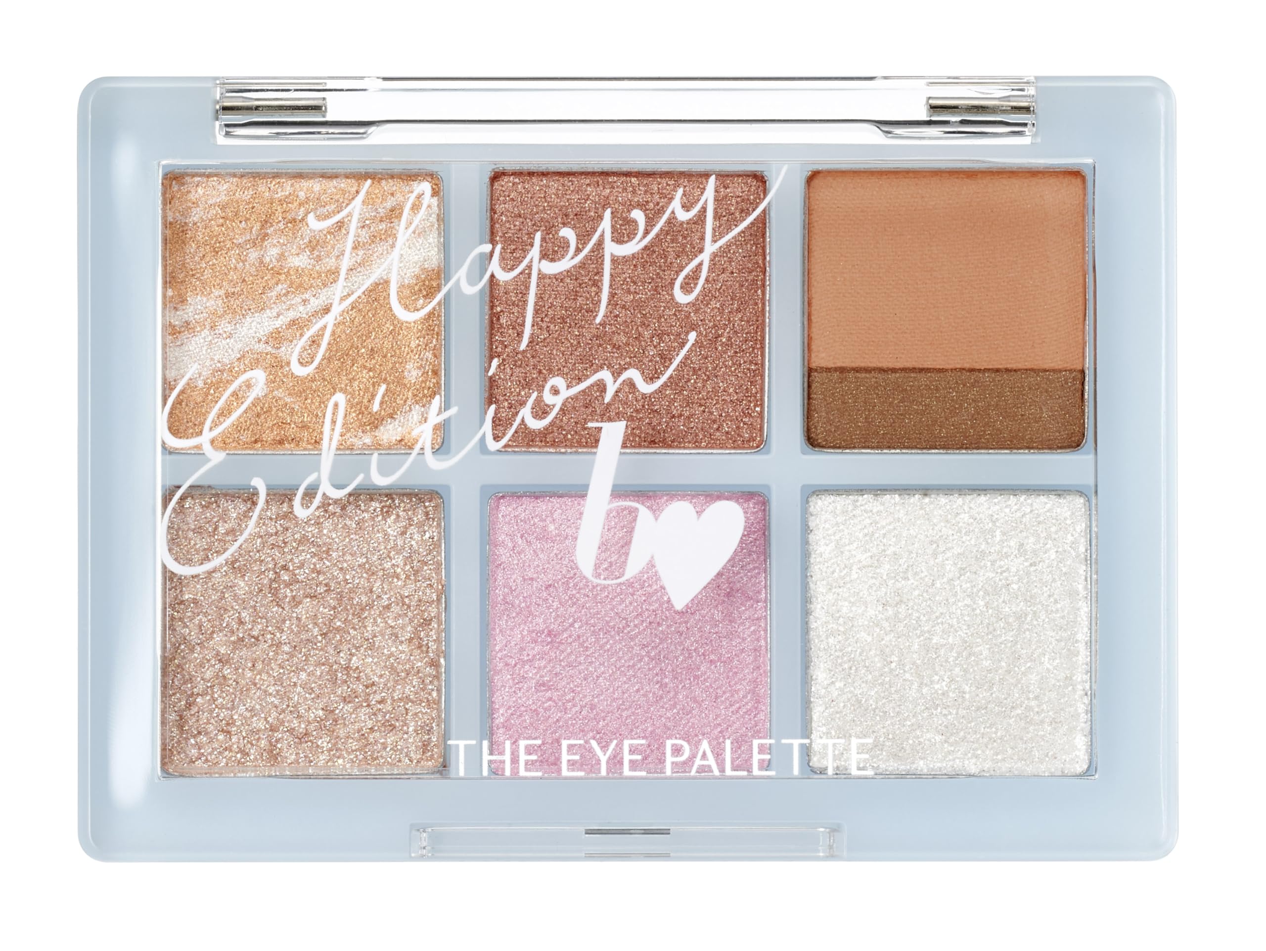 b idol THE Eye Palette R 103 Happy Edition 5.5g Eyeshadow, Dimensional Highlighter, Greige, Pink, Purple