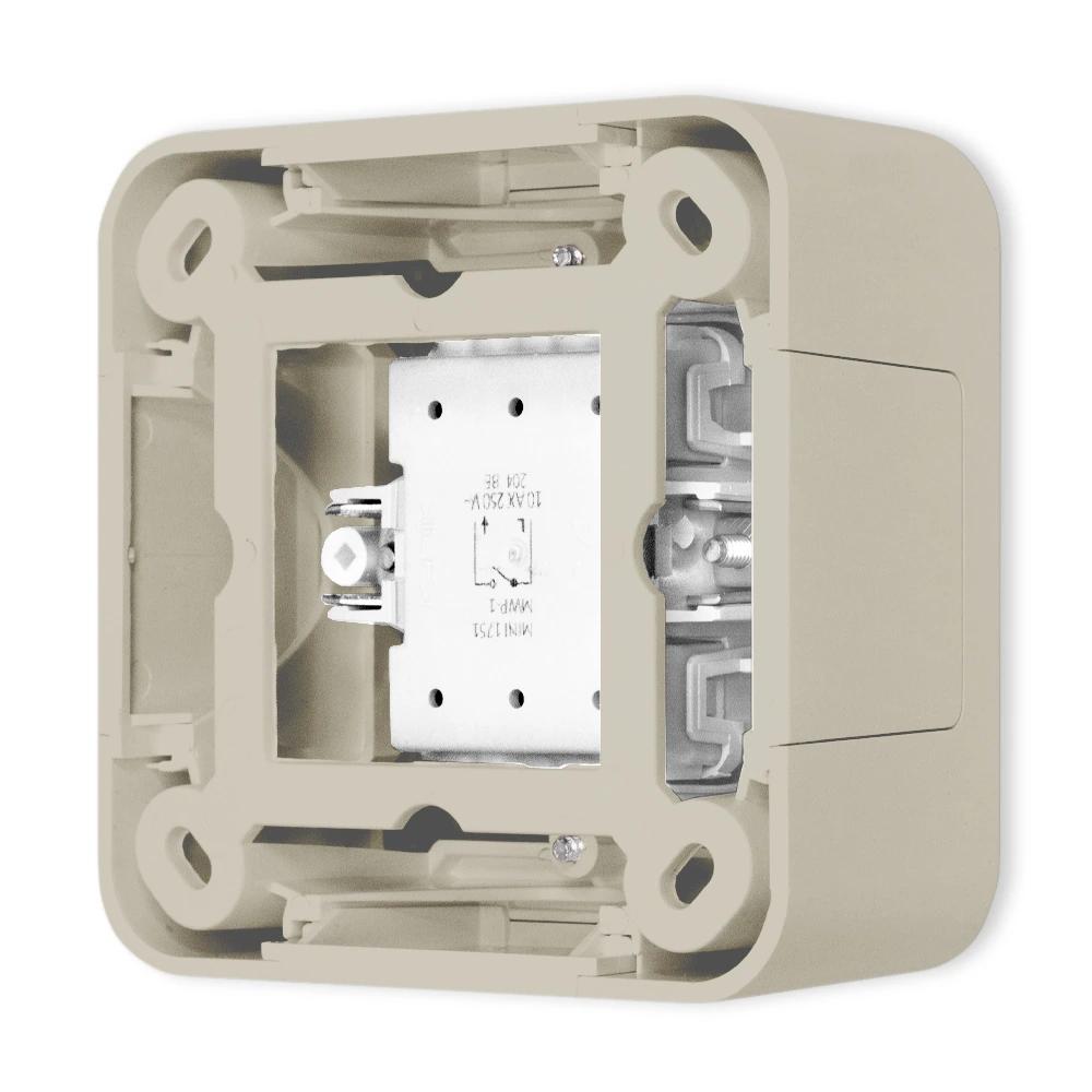 Single Rounded Surface-mounted Box Icon and Mini, Taupe Color 60PUZ-1