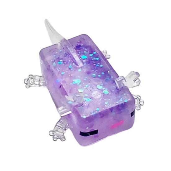 

Clear Salamander Cube Squeeze Toy Stress Relief Glitter Salamander Sugar Ball Sensory Toy Decompression Salamander Fidget Toy фиолетовый