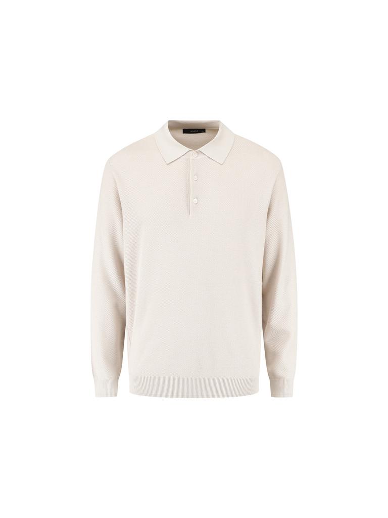 And Z Men'S Machine Washable Knit Collared Long Sleeve Tee_Blg1Et1002