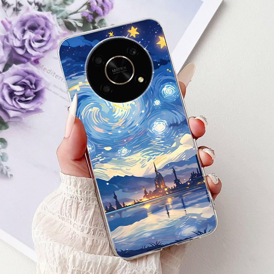 Silicone Case For Honor Magic 4 5 6 Lite Cover Popular Flower Butterfly Soft Slim TPU Back Cover For Honor Magic6 Lite Protector