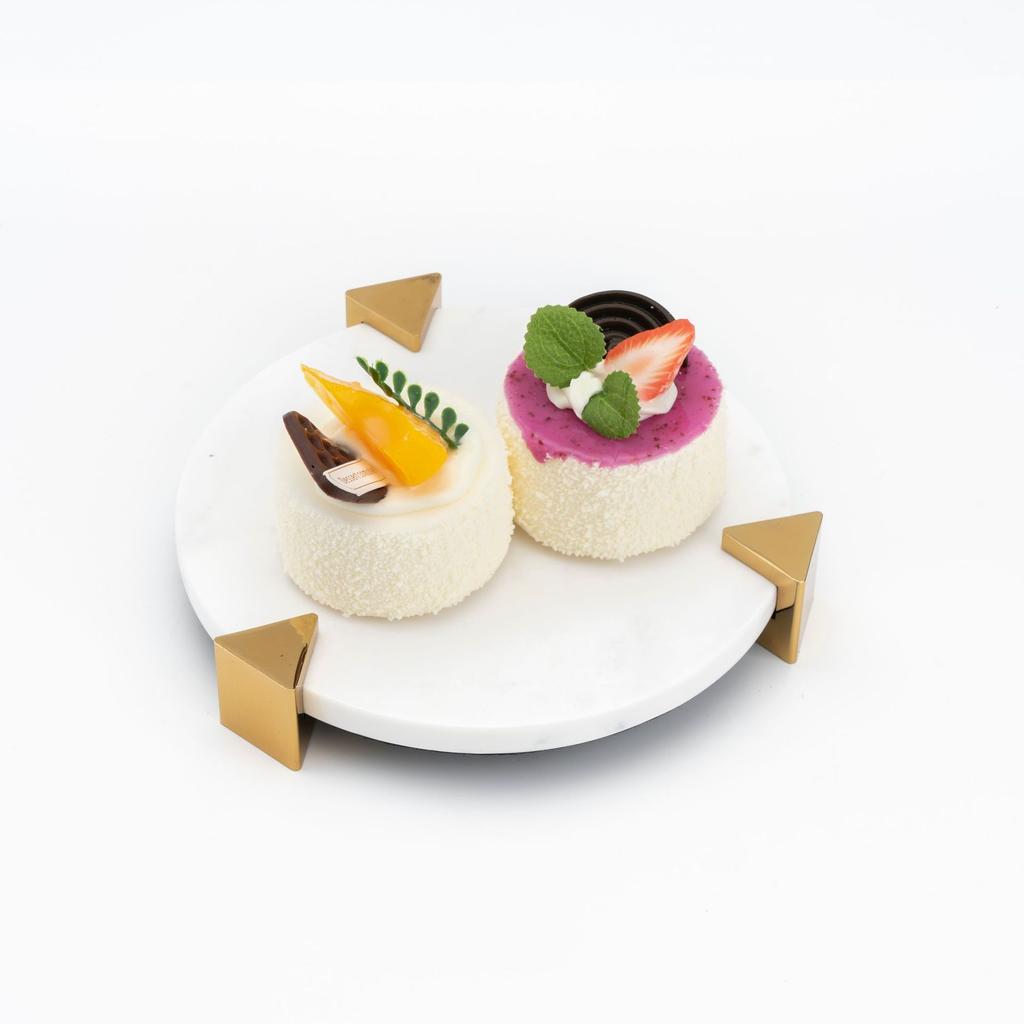 Marble Tray Round Cake Display Stand Dessert Plate Afternoon Tea Cake Tray  Trays Decorative Wedding Table Storage Fruit Plate