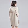 100 % Wolle Damen Wollmantel MODERN NEW SAGA Winter Warmer Wollmantel mit Kapuze Herbst Lässiger Wollmantel