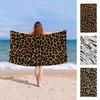 Leopard Print Anime Beach Swimming Towel Soft Absorbent Washcloth Children's Gifts For Kids Travel Camping Gym