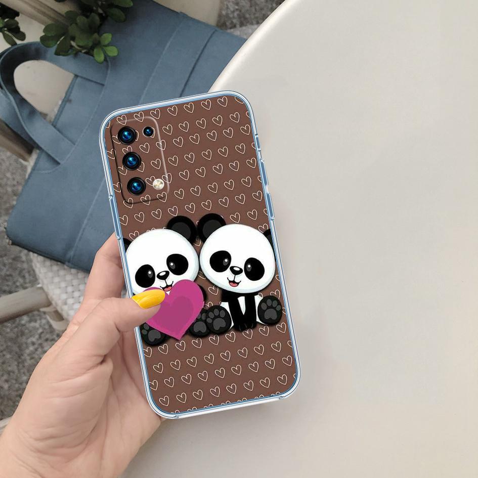 

PP16 Cartoon Panda Soft Shell Transparent Phone Case for Motorola Moto G7 G8 G9 G84 G85 G73 G24 G15 Z2 Play Power Plus Motorola Moto G8 Power