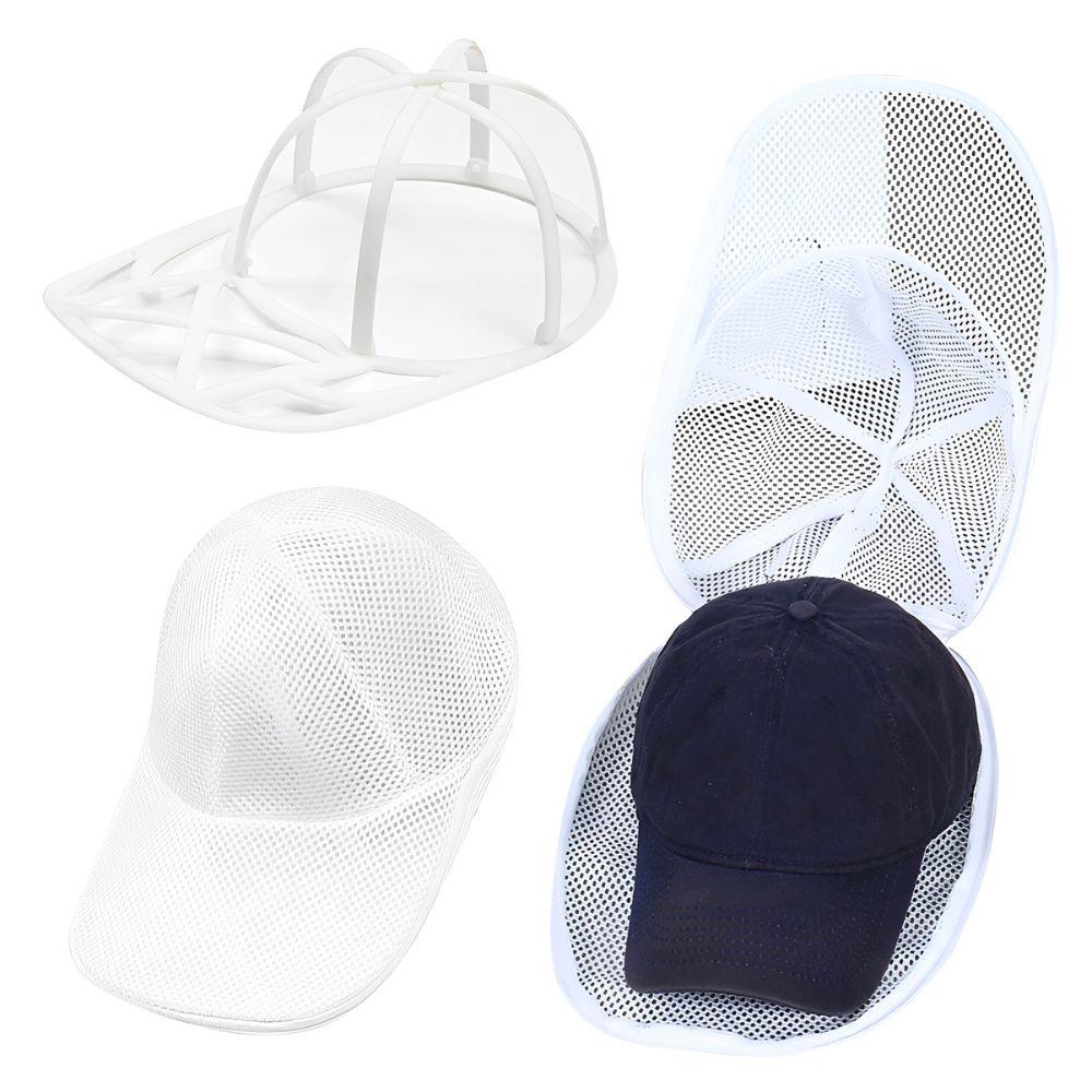 3pcs Baseball Cap Washer Laundry Bag with Plastic Hat Shaper Frame for Trucker/Sports Hats Daily Laundry Household Accessory YMY