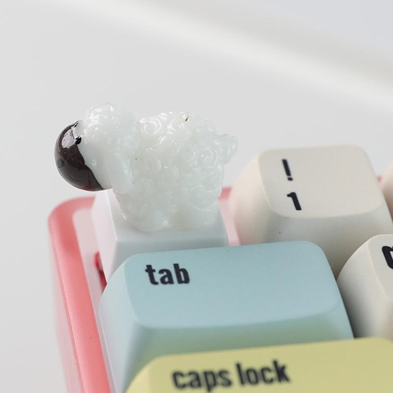 3D Resin Keycap Unique Lamb Desiging with Translucently Base for Mechanical Keyboards ESC Keycaps Collectors