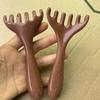 Wooden Head Scalp Massager Gua Sha Six Claw Head Scraping Stick Scraping Claw Massager For Body Neck Leg Massage