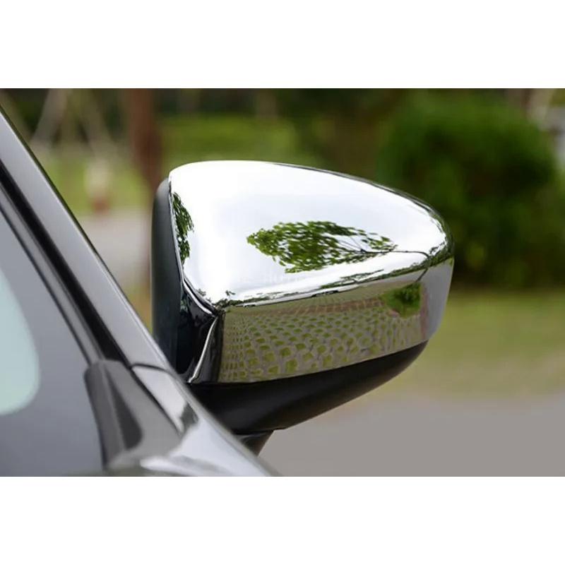 2pcs ABS Chrome Side Mirrors Rearview Cover Trim For Mazda 3 AXELA M3 2014 2015