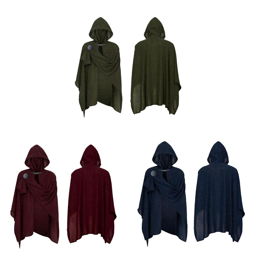 Medieval Soul Reaper Cosplay Cloak With Wrinkled Design For Halloween And Cosplay Events