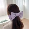 Women's Feminine Satin Purple Ribbon Hairpin