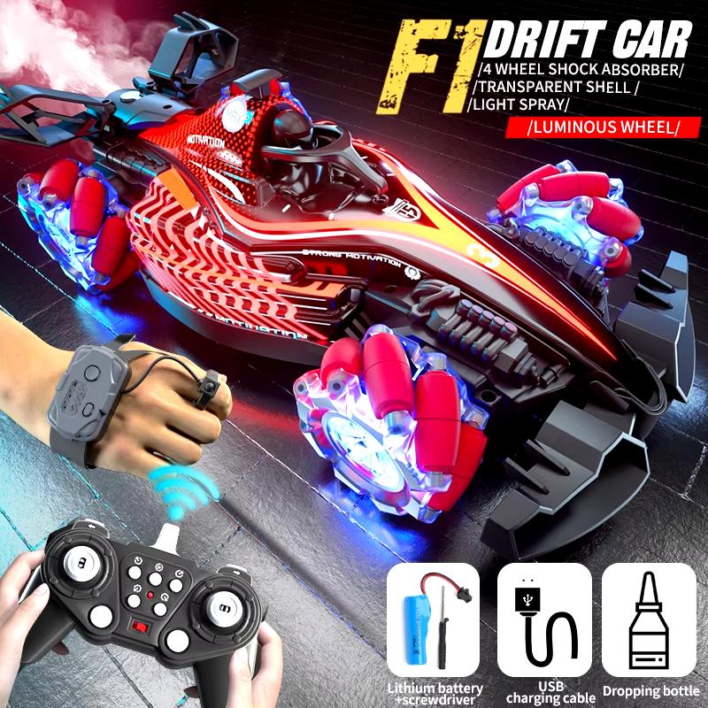 2024 New Rc Racing Car Dual Gesture Control Stunt Spray Car Remote Control Highspeed Vehicle Children's Competitive Toy for Boys F1 Toy Gift