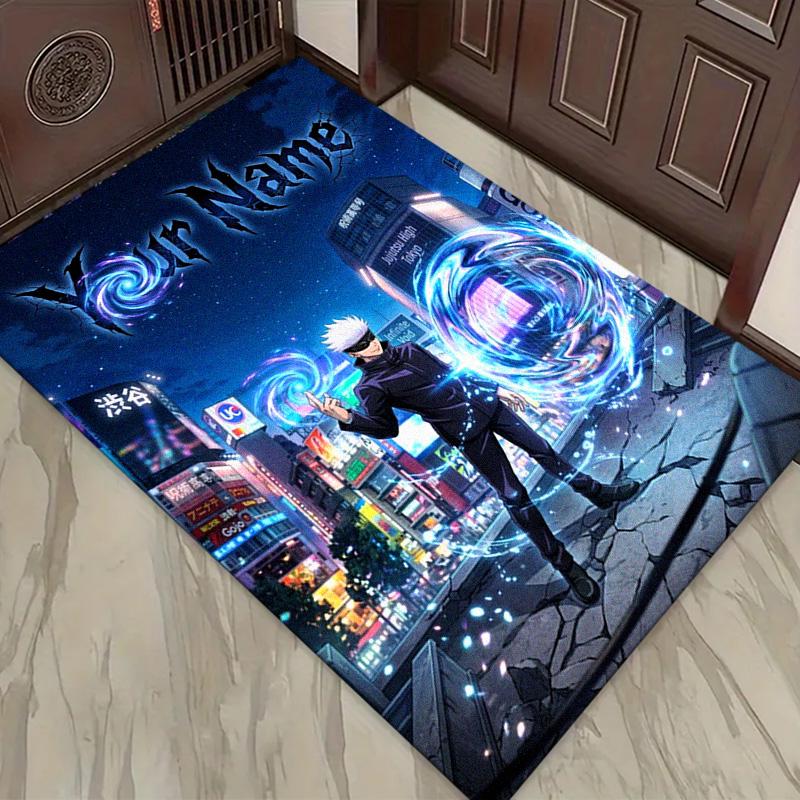 Name Custom Gojo satoru Carpet Rug for Living Room Bedroom Home Sofa Decoration,Kids play Non-slip Floor Mat