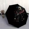 1pc Skull Warrior Automatic Open/close Umbrella, 8-Rib Sturdy Structure, Portable Travel Umbrella, Parties, Everyday Use, Outdoor Accessory,
