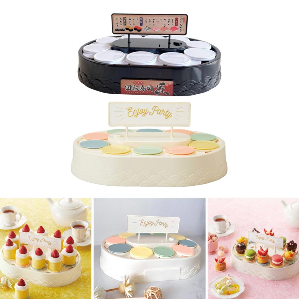 Battery Operated Rotary Macaron Cupcake Stand 10 Tray Chocolate Sushi Tray