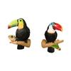2 Pieces Parrot Tree Hugger Ornament Garden Statue Resin Yard Art Decor