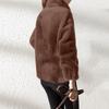 Women's Winter Thickened Double-sided Fleece Stand Collar Warm Cardigan Zipper Jacket