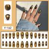 Short Press-On Nails Set Ins Style Fake Full Cover Acrylic Nail Tips Women Daily Wear