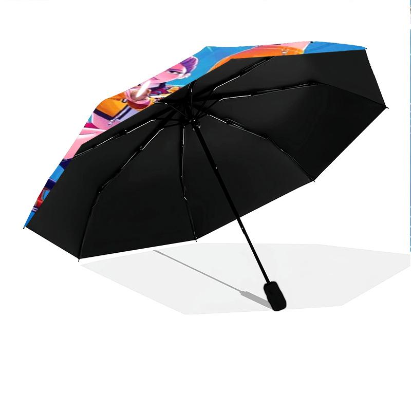 Dynamic Warriors: Action Adventure Folding Umbrella 8 Paraphenoid Bones Travel Three Folds Umbrella Outdoor