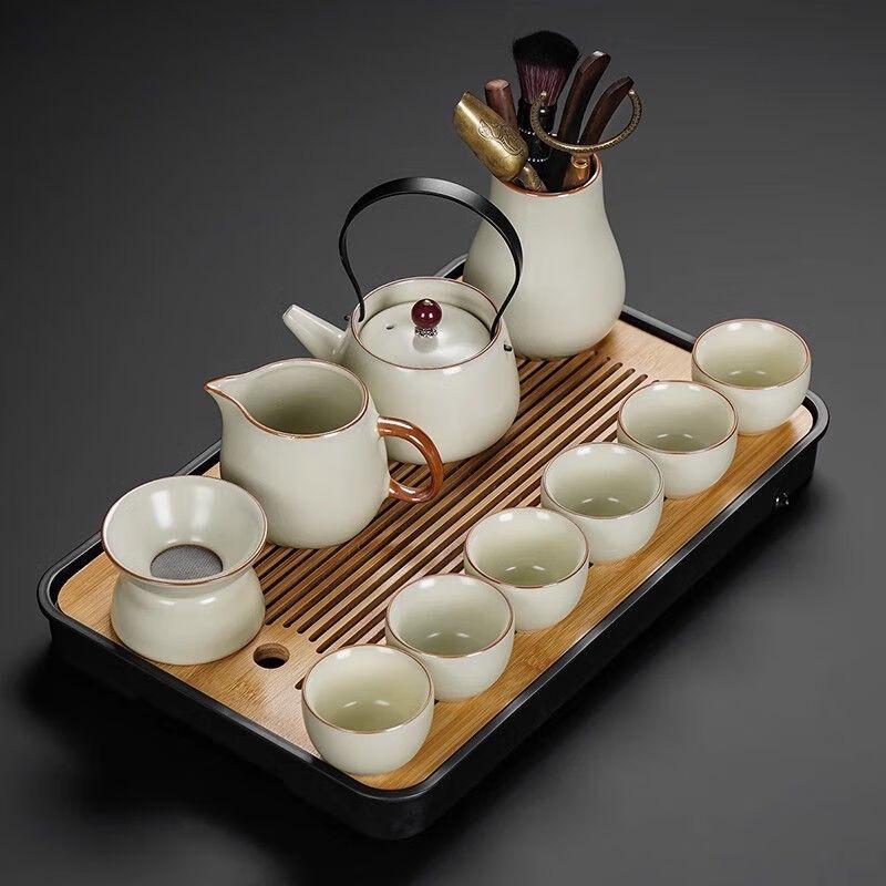 Jiakangming Ru Kiln Ceramic Kung Fu Tea Set