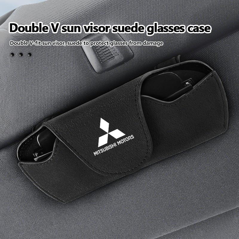 Car Sunglasses Protect Storage Cases Sun Visor Glasses Box Accessories For Mitsubishi Outlander Pajero Sport Lancer EX ASX L200