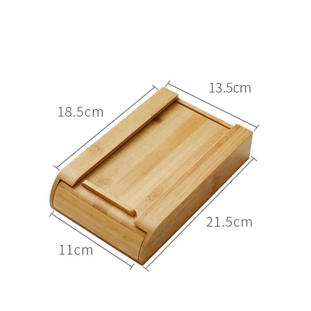 Pull Type Under Desk Natural Adhesive Bamboo/Walnut Home Storage Hidden Drawer Stationery Container Wooden Storage Drawer