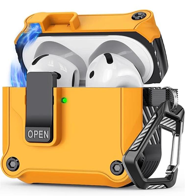 Lock Shockproof Cover For AirPods Pro 3 Case For AirPods Pro 3 3rd Pro3 Generation Protective Cases Coque for Men Women