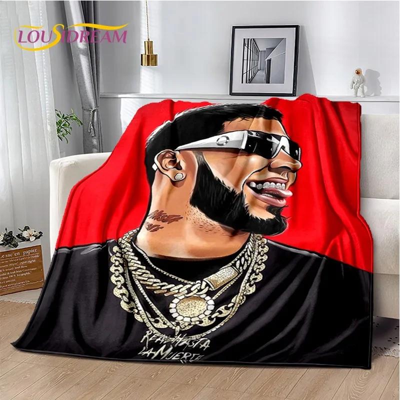 Free Anuel AA Rapper Hip Hop Soft Blanket,Soft Throw Blanket for Home Bedroom Bed Sofa Picnic Travel Cover Child Gift