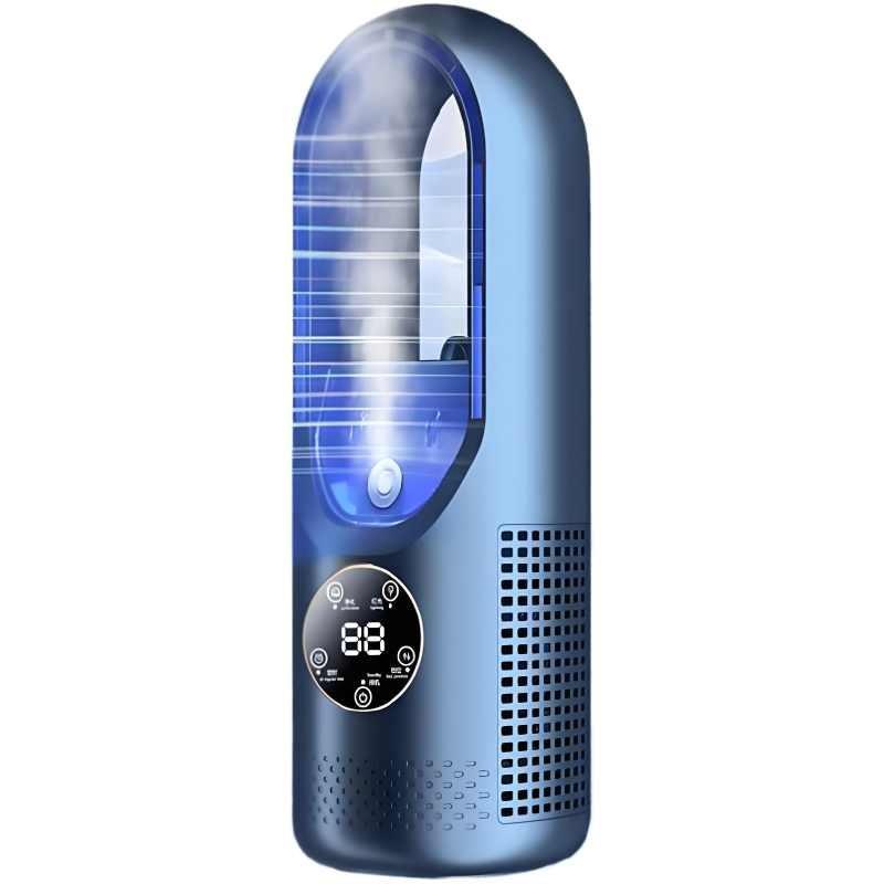 

Mini Desktop Cooler Usb Rechargeable Fan With Mist Spray For Office And Home Use