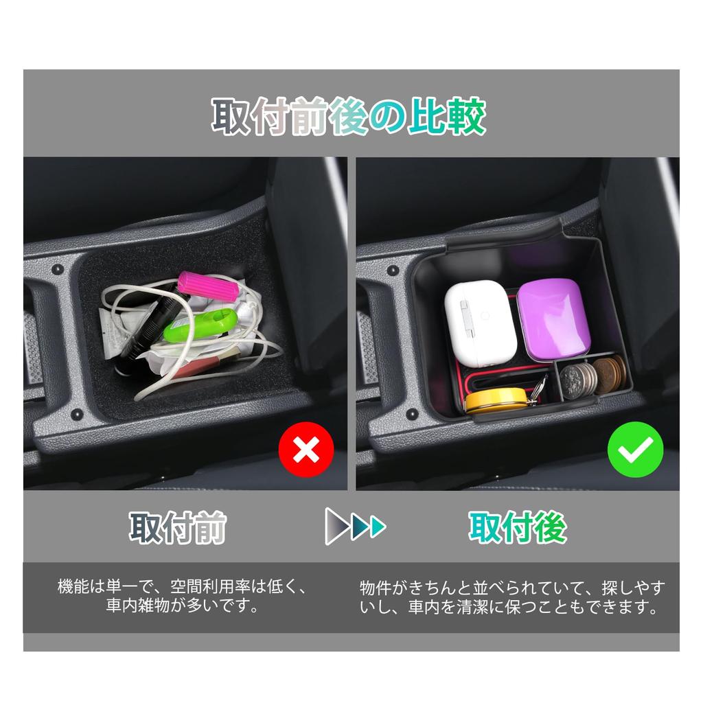 GAFAT Car Storage Box for Volkswagen Polo AW (6th Generation, 2018-Present) Polo MK6, Polo AW Console Tray, Interior Parts, w*v Polo Accessories, Cent